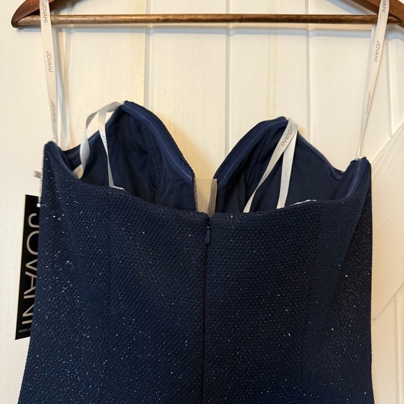 Elegant Strapless Navy Blue Dress - Picture 7 of 8